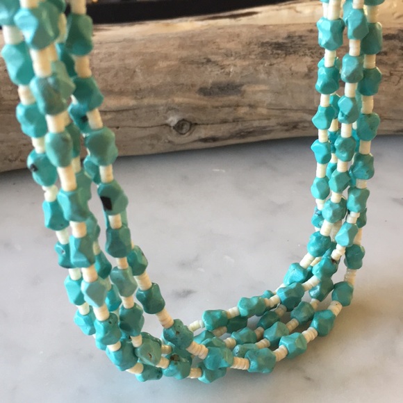 Christin Wolfe Vintage Turquoise Nuggets Necklace - Picture 6 of 8